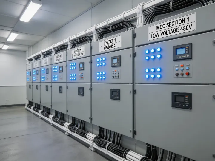 GE Transformer low voltage switchgear lineup